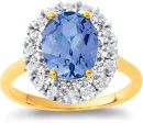 9ct-Created-Sapphire-Diamond-Ring Sale