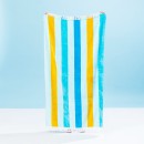 Double-Jacquard-Velour-Beach-Towel-Blue-Stripe-with-Fringe Sale