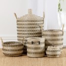 50-off-Striped-Seagrass-Hamper-Baskets Sale