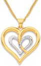 9ct-Two-Tone-Diamond-Heart-Pendant Sale