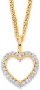 9ct-Heart-Diamond-Halo-Pendant Sale