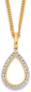 9ct-Pear-Diamond-Halo-Pendant Sale