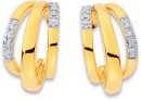 9ct-Triple-Row-Diamond-Set-Hoops Sale