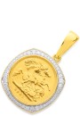 9ct-Diamond-Pendant-with-22ct-Half-Sovereign Sale