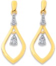 9ct-Hanging-Pear-Drop-Diamond-Earrings Sale