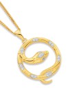 9ct-Diamond-Snake-Circle-Pendant Sale