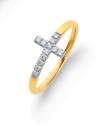 9ct-Diamond-Cross-Ring Sale