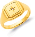 9ct-Diamond-Star-Square-Signet-Ring Sale