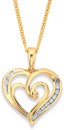 9ct-Diamond-Heart-Pendant Sale