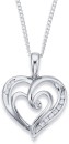 9ct-White-Gold-Diamond-Heart-Pendant Sale