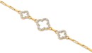 9ct-Diamond-Clover-Bracelet Sale