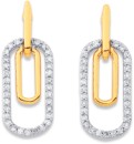 9ct-Diamond-Paperclip-Earrings Sale