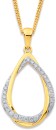 9ct-Diamond-Double-Teardrop-Pendant Sale