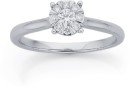 9ct-White-Gold-Diamond-Cluster-Ring Sale