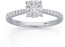 9ct-White-Gold-Diamond-Cluster-Ring Sale