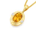 9ct-Citrine-Diamond-Enhancer-Pendant Sale