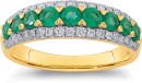 9ct-Emerald-Diamond-Ring Sale