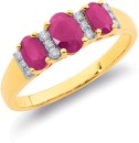 9ct-Ruby-Diamond-Oval-Trilogy-Ring Sale