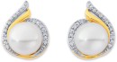 9ct-Freshwater-Pearl-Earrings-with-Diamonds Sale