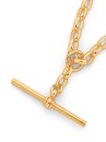 9ct-45cm-Oval-Belcher-Chain-with-T-Bar-Fob Sale