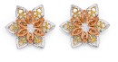 9ct-Tri-Tone-Lotus-Studs Sale