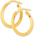 9ct-15mm-Twist-Oval-Hoop-Earrings Sale