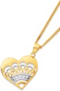 9ct-Two-Tone-Mandala-Open-Heart-Pendant Sale