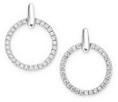 Sterling-Silver-Cubic-Zirconia-Circle-Stud-Earrings Sale