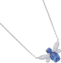 Sterling-Silver-Blue-Cubic-Zirconia-Bee-Necklet Sale