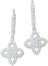 Sterling-Silver-Cubic-Zirconia-Clover-Earrings Sale