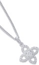 Sterling-Silver-Cubic-Zirconia-Open-Clover-Pendant Sale