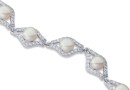 Sterling-Silver-Freshwater-Pearl-Cubic-Zirconia-Bracelet Sale