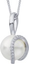 Sterling-Silver-Shell-Pearl-with-Cubic-Zirconia-Twist-Pendant Sale