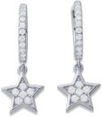 Sterling-Silver-Cubic-Zirconia-Star-Hoops Sale