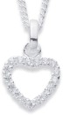 Sterling-Silver-Cubic-Zirconia-Heart-Pendant Sale