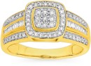 9ct-Diamond-Cushion-Shape-Ring Sale