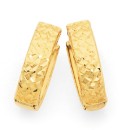 9ct-Diamond-Cut-Huggie-Earrings Sale