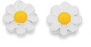 Sterling-Silver-Enamel-Childs-Daisy-Earrings Sale