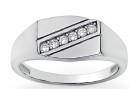 Sterling-Silver-Diagonal-Strip-Channel-Set-Cubic-Zirconia-Gents-Ring-in-Size-Z Sale