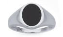 Sterling-Silver-Oval-Black-Agate-Ring Sale