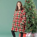 Adults-Christmas-Hoodie-Tartan Sale