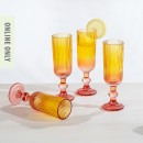 Design-Republique-Ribbed-Flute-Glasses-Set-Of-4-Multi Sale