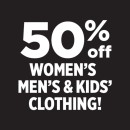 50-Off-Womens-Mens-Kids-Clothing Sale