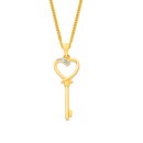 9ct-Diamond-Heart-Key-Pendant Sale