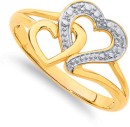 9ct-Diamond-Double-Heart-Ring Sale