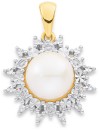 9ct-Freshwater-Pearl-Diamond-Miracle-Pendant Sale