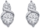 Sterling-Silver-Cubic-Zirconia-Kiss-Centre-Studs Sale