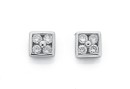 9ct-White-Gold-Diamond-Square-Stud-Earrings Sale