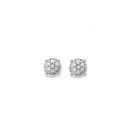 9ct-White-Gold-Diamond-Cluster-Earrings Sale