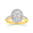 9ct-Diamond-Oval-Cluster-Ring Sale